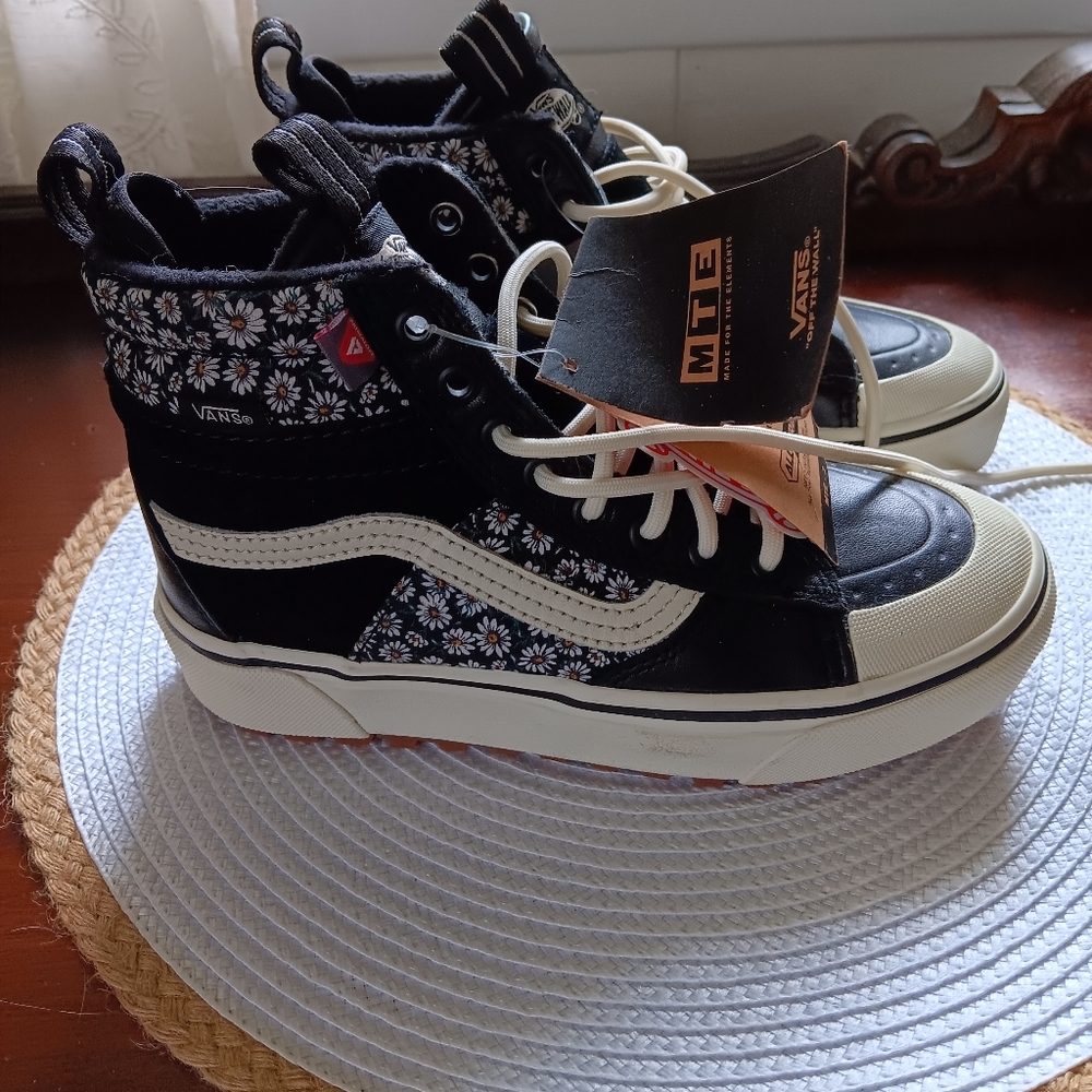 Vans Black and White Sneakers Classic Style- Womens